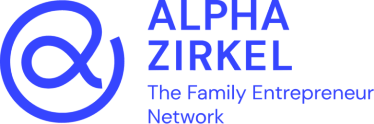 Logo Alphazirkel - The Family Entrepreneur Network in color blue